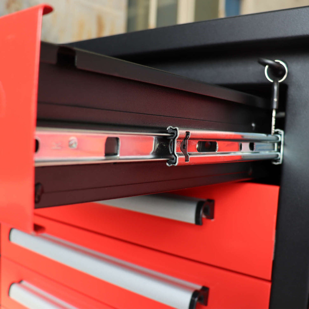 10' 35-Drawer Workbench Storage Cabinet with Stainless-Steel Top