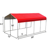 Classic 12' × 20' Galvanized-Steel Carport
